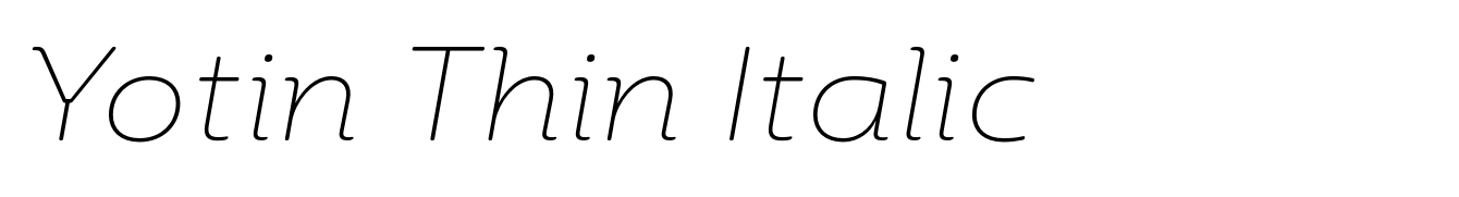 Yotin Thin Italic
